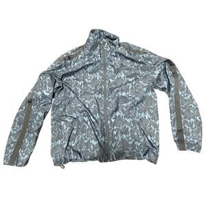 Atheta Medium Full Zip floral vented jacket navy and‎ black